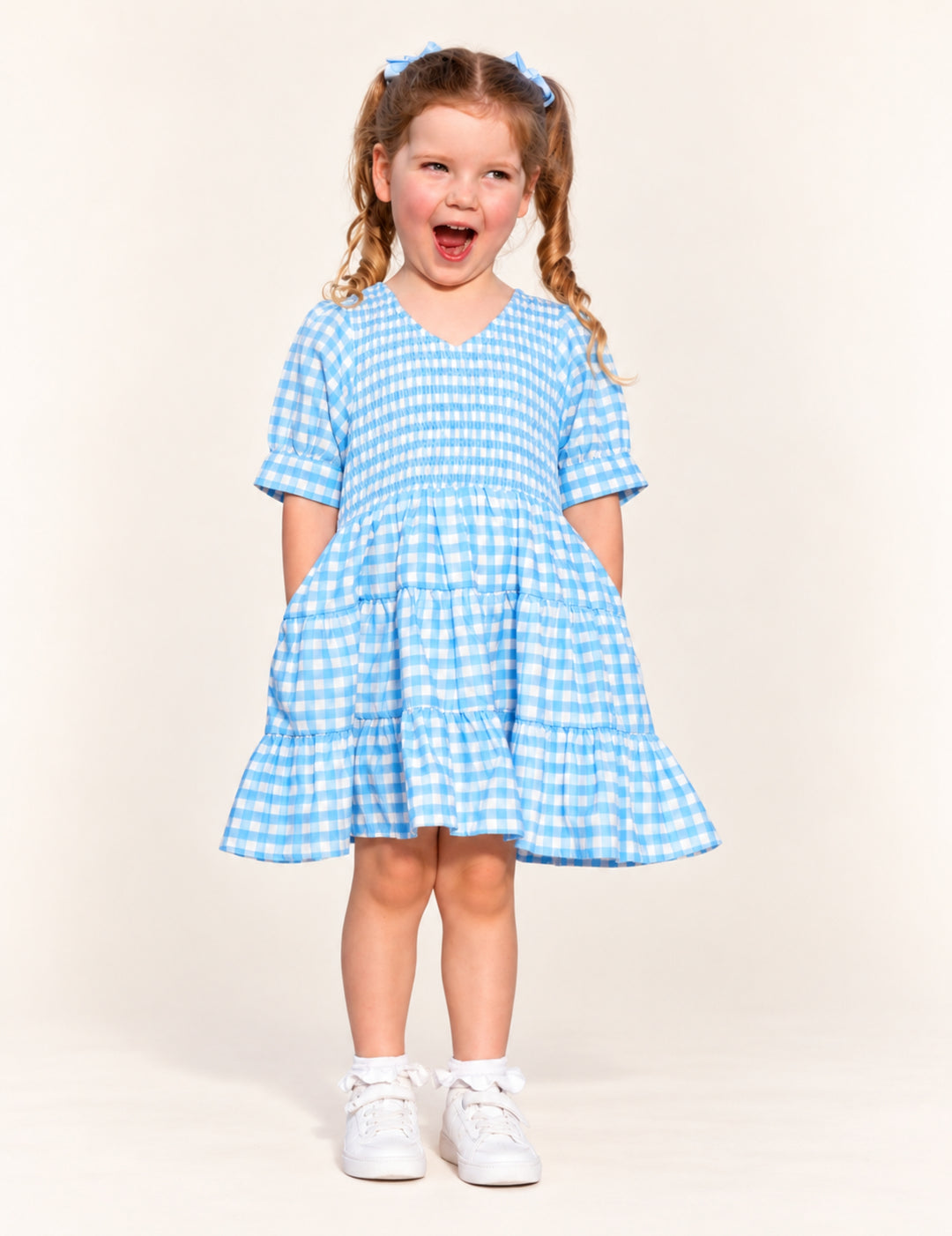 Blueberry Gingham Dress – Mini