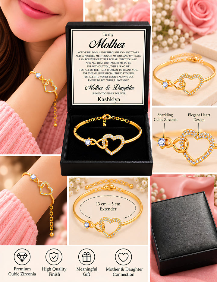 Gold Heart Bracelet – To My Mother