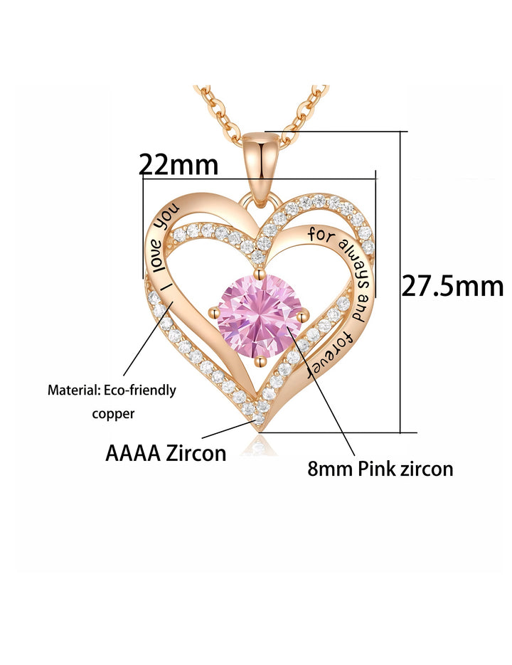 Pink Heart Necklace – To My Daughter