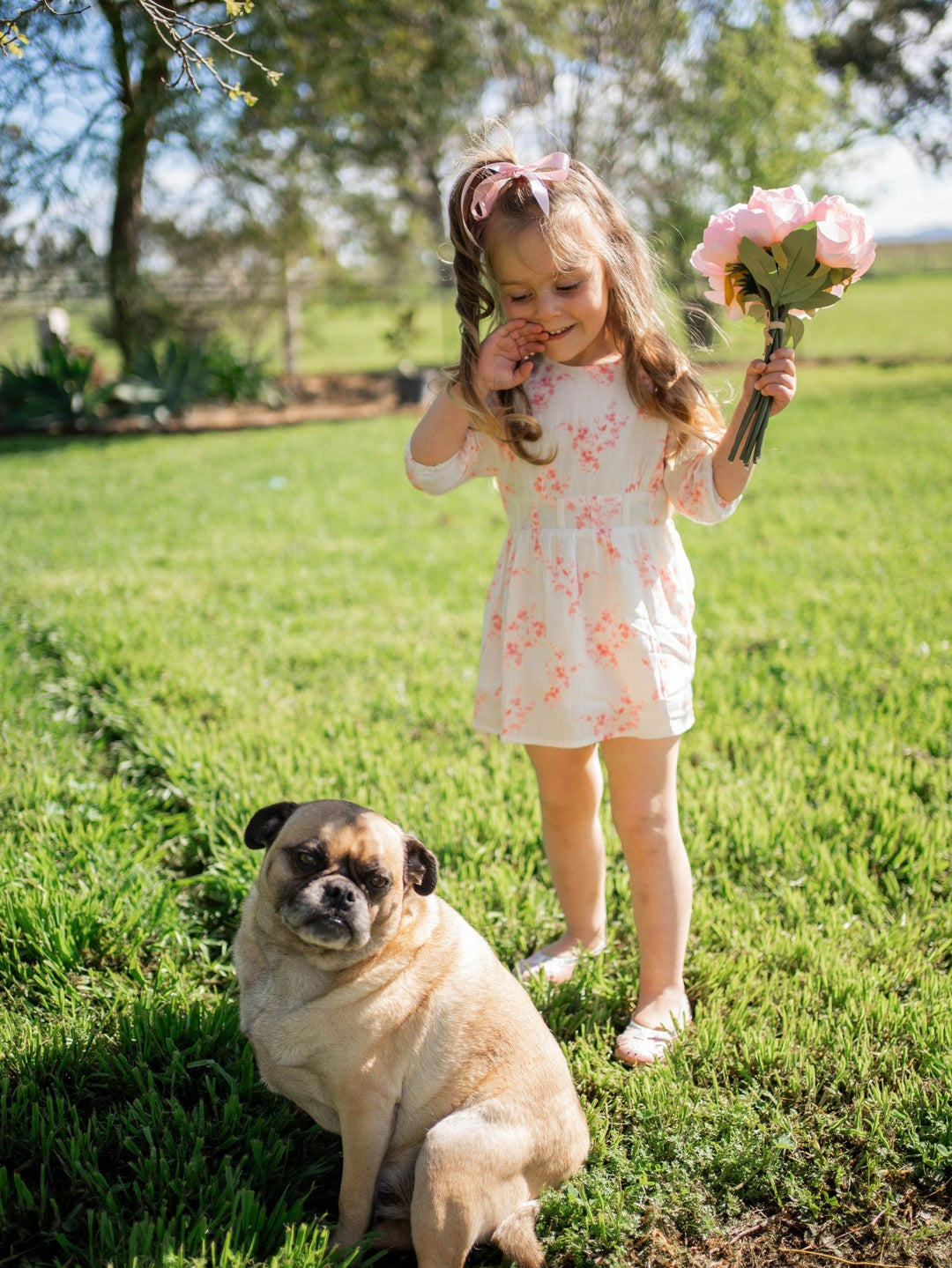 Mini - Petal Cream - Full Sleeves Dress