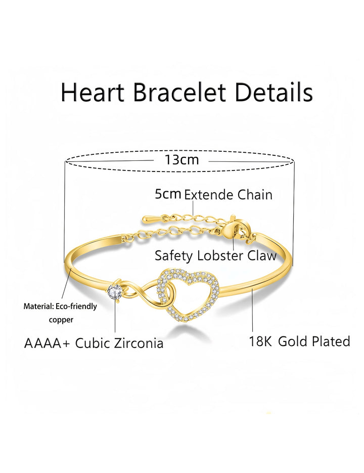 Gold Heart Bracelet – To My Mother
