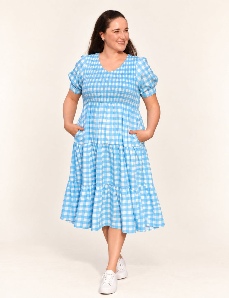 Blueberry Gingham Dress – Mum