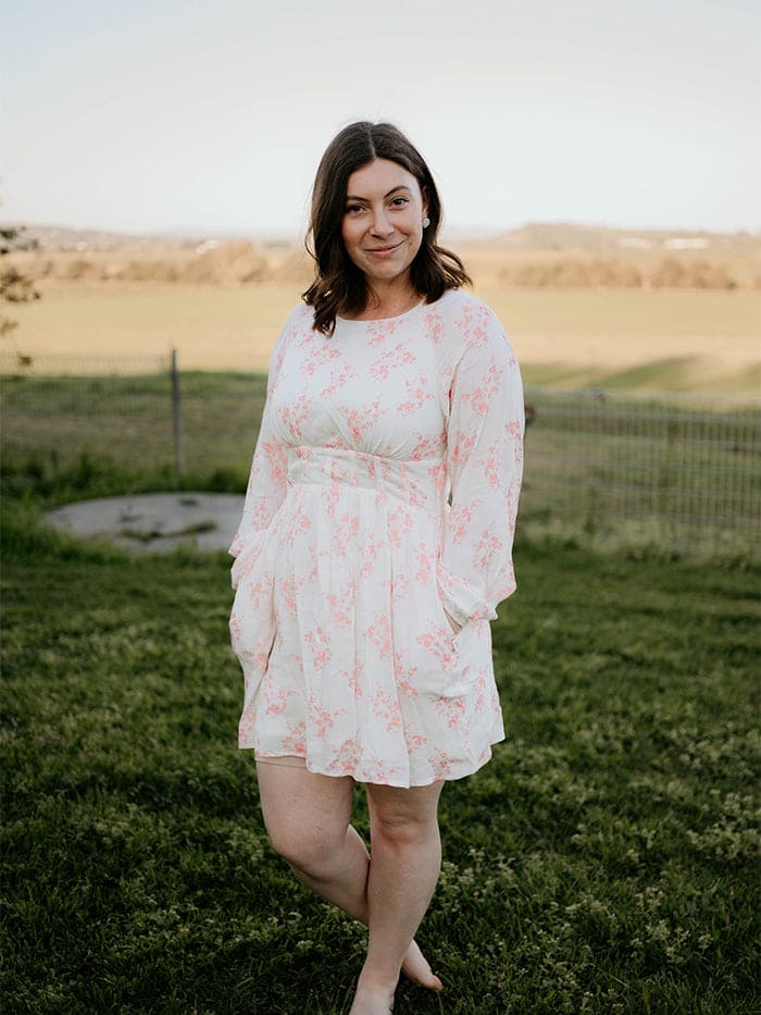 Petal Cream - Full Sleeves Dress