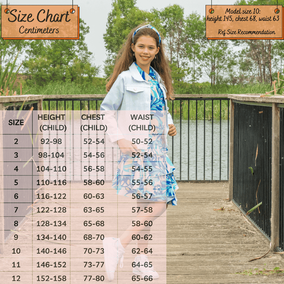 hawaii vibes dress size chart