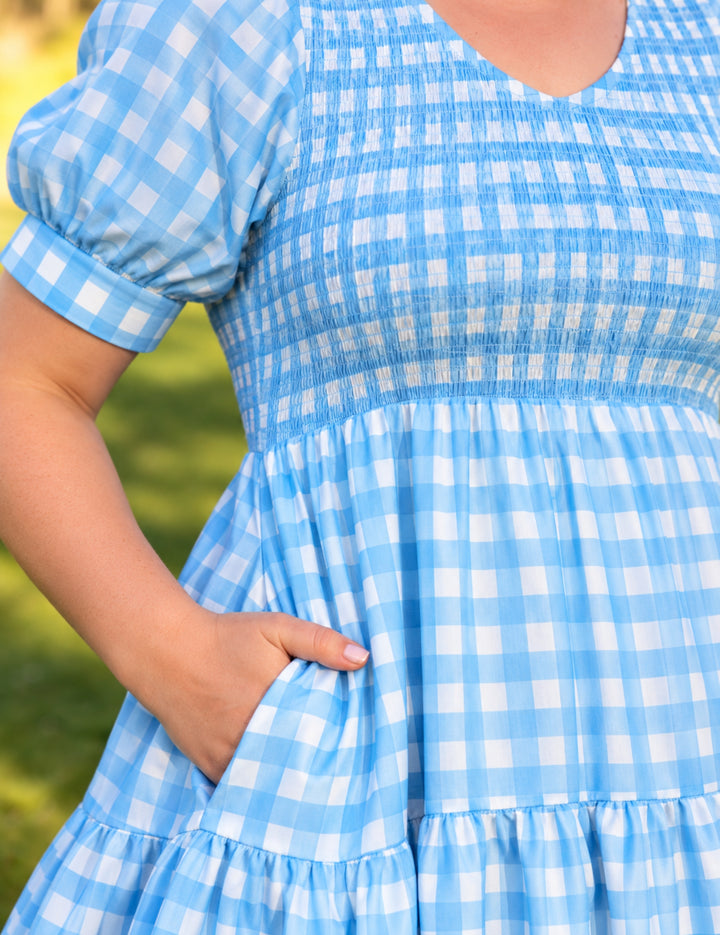 Blueberry Gingham Dress – Mum