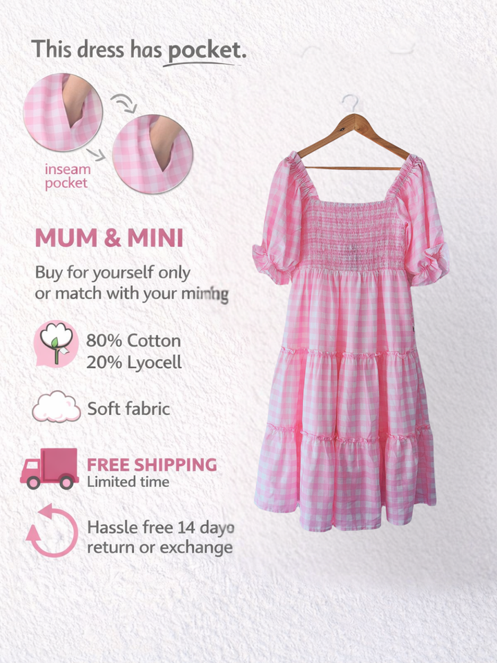 Marshmallow Pink Dress – Mum