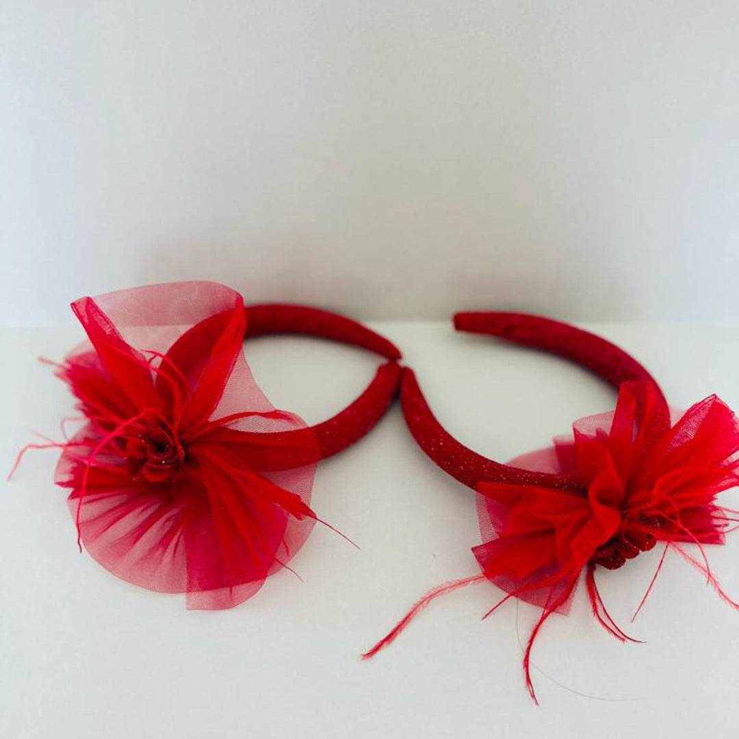 rosy red princess headband