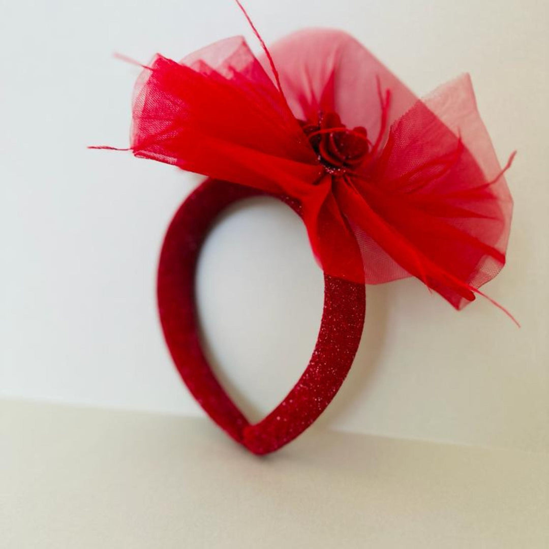 rosy red princess headband