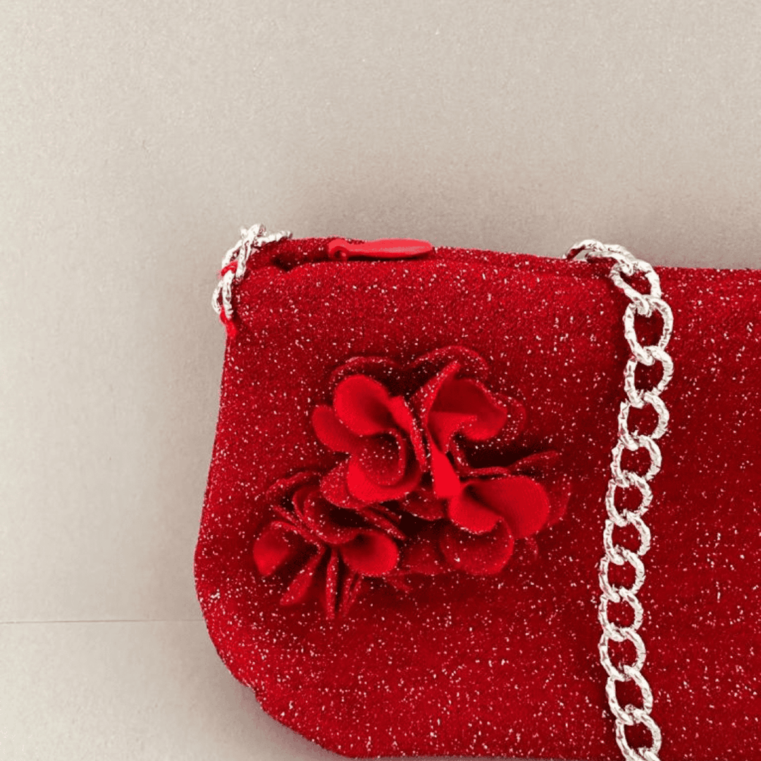 rosy red handbag