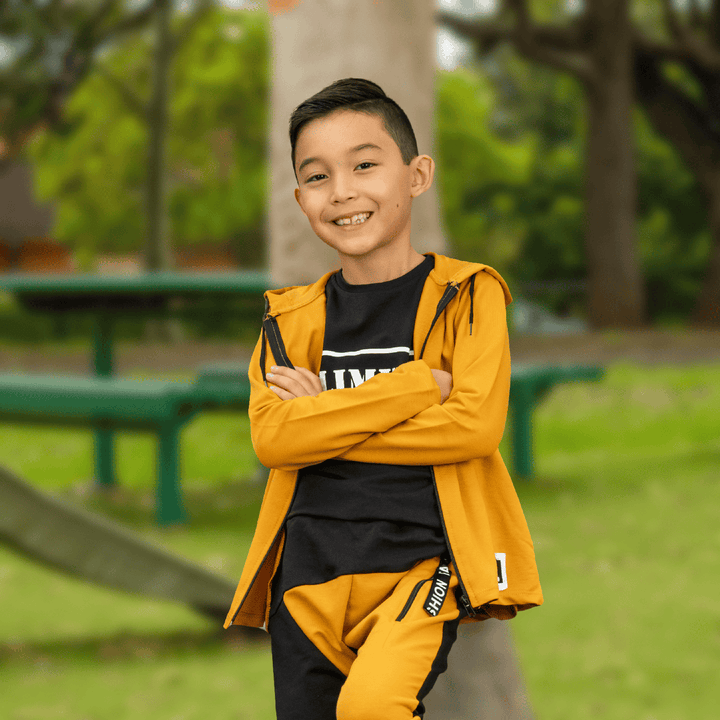 sunlit zip-pocket track pants for boys