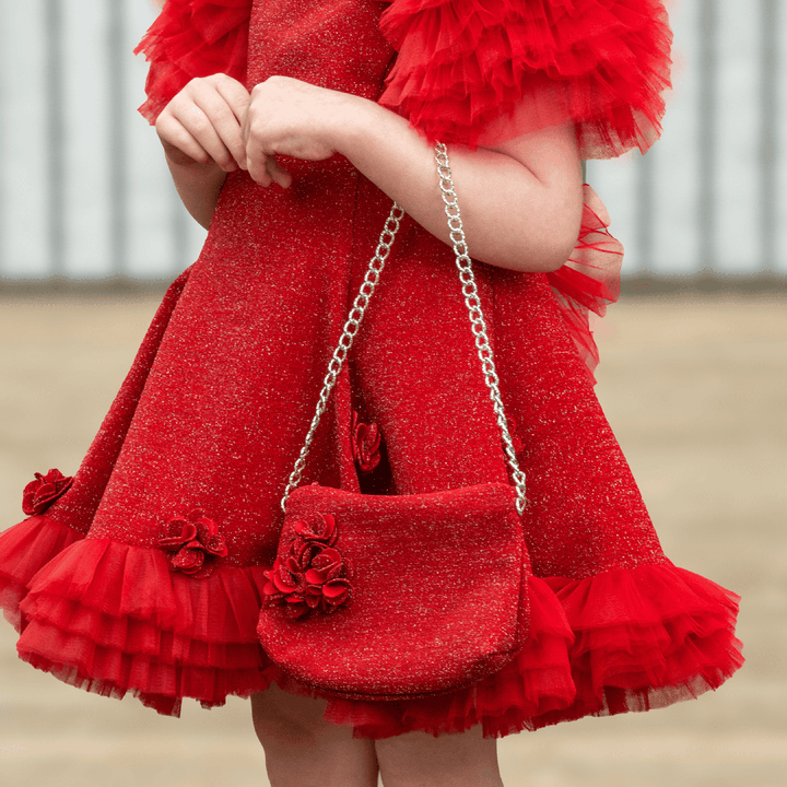 the red rose - christmas dress for girls