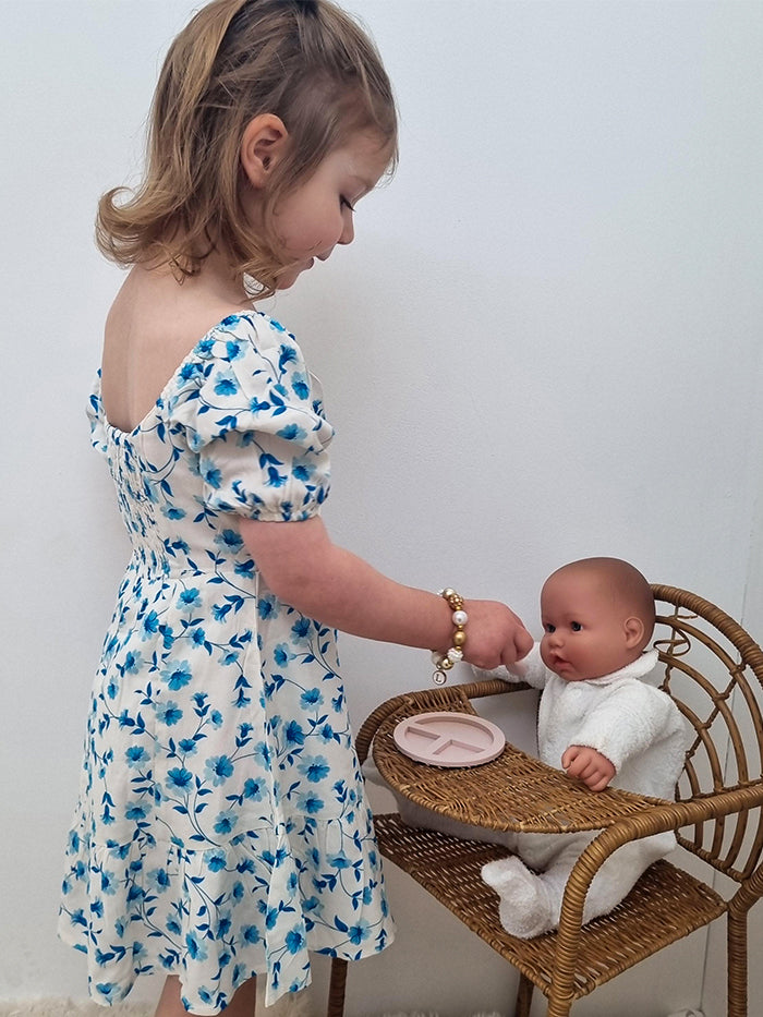 Mini - Blue Daisy Dress