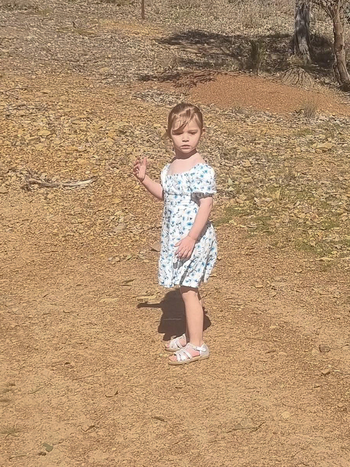 Mini - Blue Daisy Dress